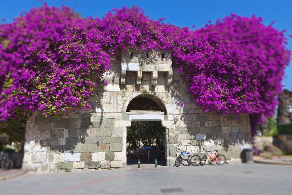 The ancient gate of Greek and Roman city at Kos island, Greece