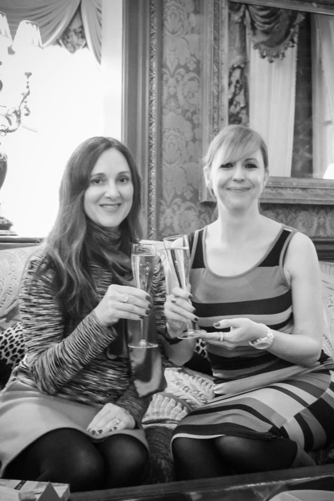 The Goring Hotel, London - enjoying champagne