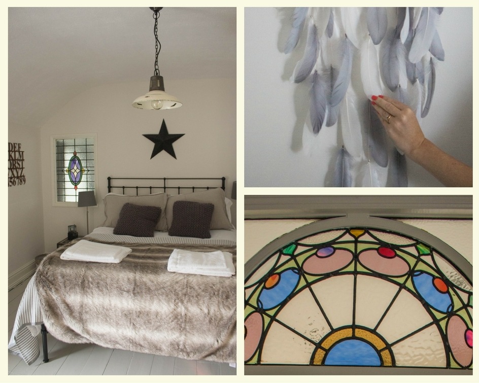 Dreamcatcher cottage in Cornwall - bedroom montage