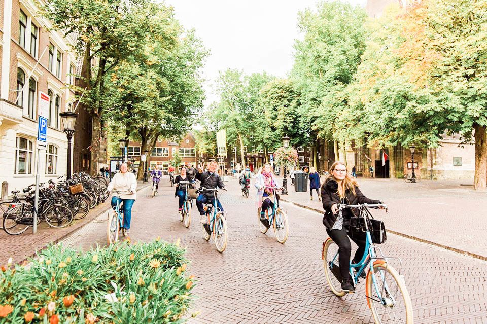 Cycling in the city of Utrecht