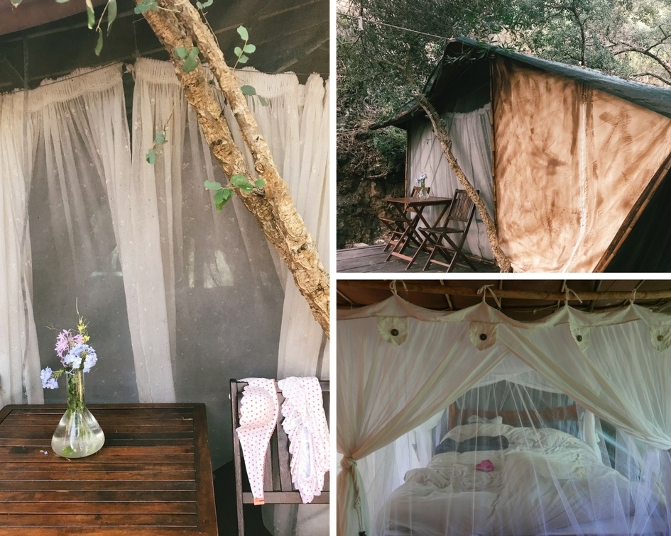 Safari tent accommodation at Tipi Valley Portugal