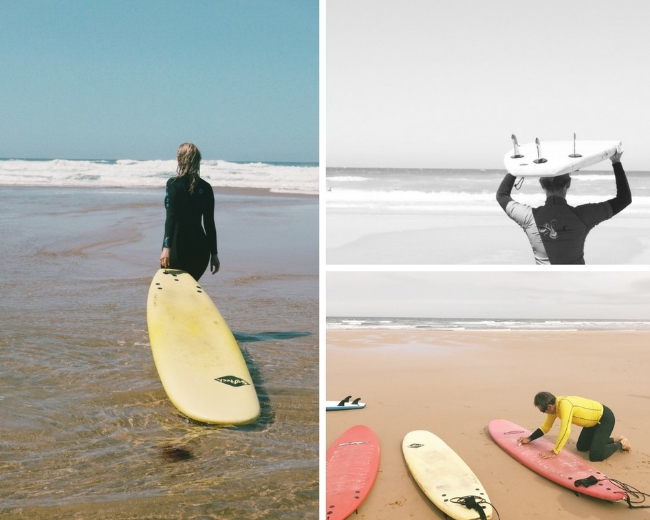 Surfing at tipi valley portugal