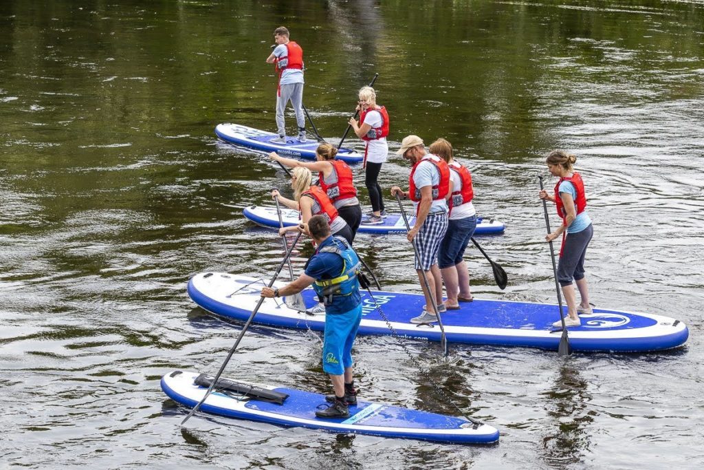 Paddle-boarding with Inspire 2 Adventure in Monmouth, Wales
