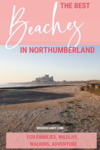 beaches northumberland pinnable image