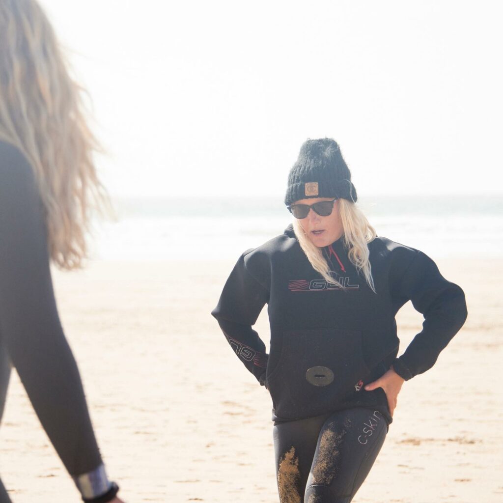 surf sistas - surf retreat on beach