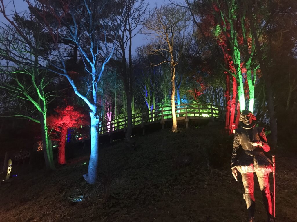 Things-to-do-in-lyme-regis Langmoor gardens at night