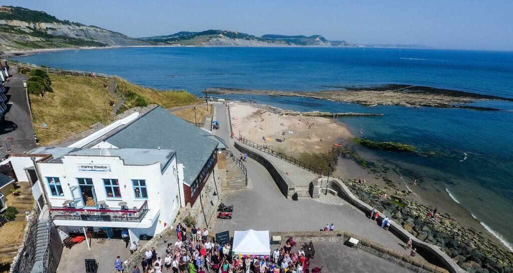Things-to-do-in-lyme-regis Marine Theatre Ariel View