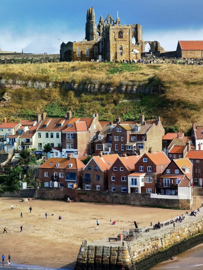 whitby abbey and beach