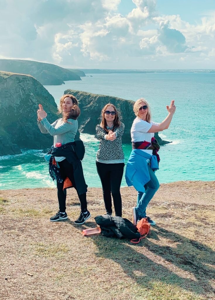 Coast walk on a girls weekend in cornwall