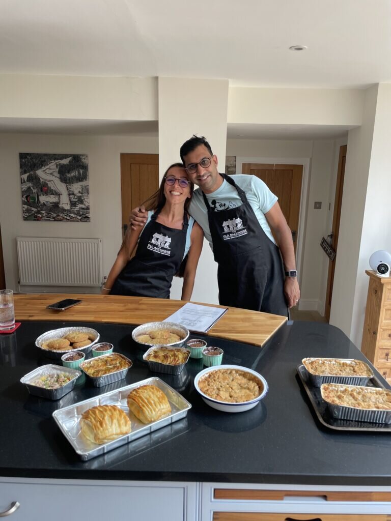 The Old Bakehouse Cookery Classes in the Cotswolds - couple cooking