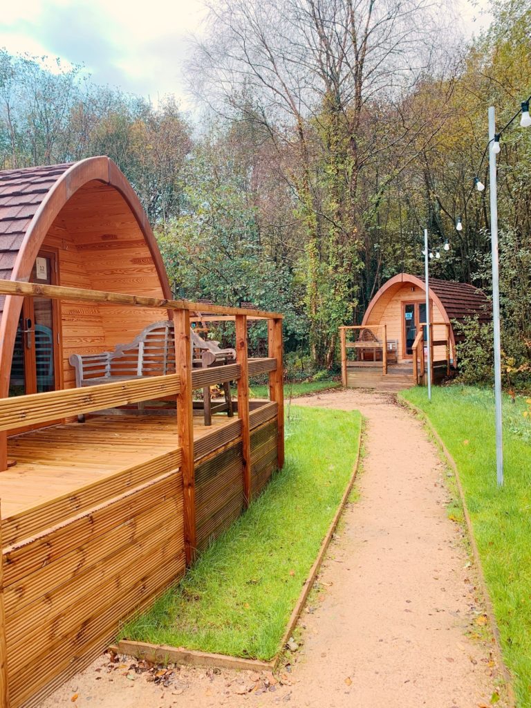 Glamping pods at Surf Snowdonia