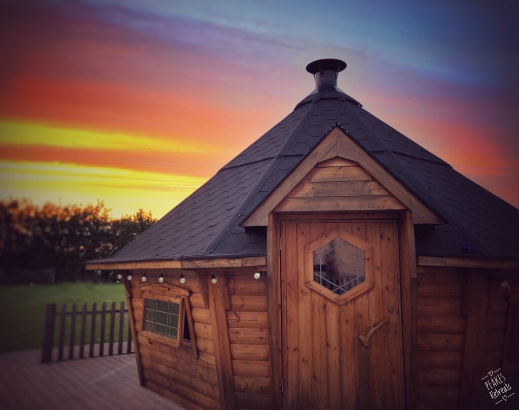 peake's retreats yurts in Staffordshire - BBQ hut