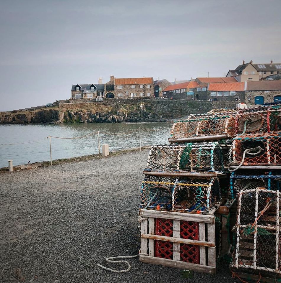 The Jolly Fisherman, Northumberland pub in Craster fishing nets