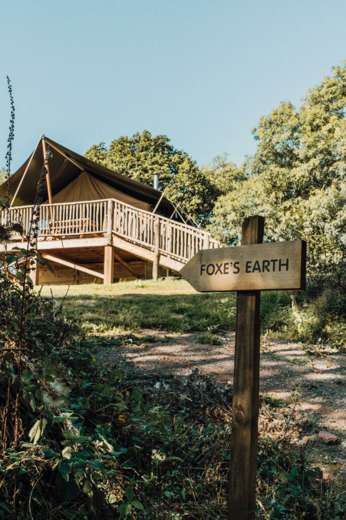 exe valley safari tent devon - foxes' earth safari tent