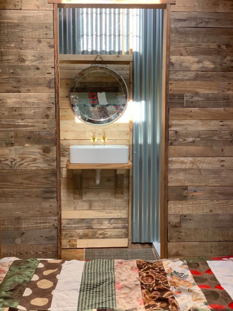 Albion Nights log cabin in norwich, norfolk - bathroom view