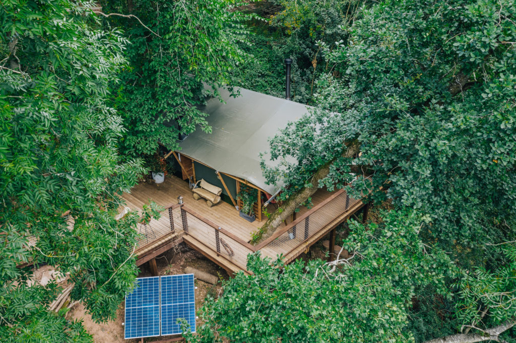 By The Wye - glamping site wye valley safari tent outside view