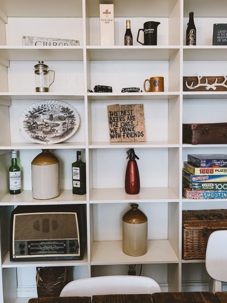 beer and gin house in brecon - inside shelves