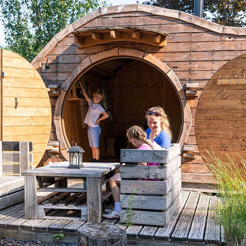 camping near york - hobbit house and family