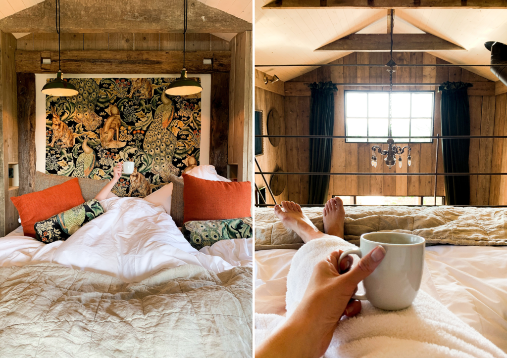 The Coop self-catering accommodation At Outbuildings - tea in bed