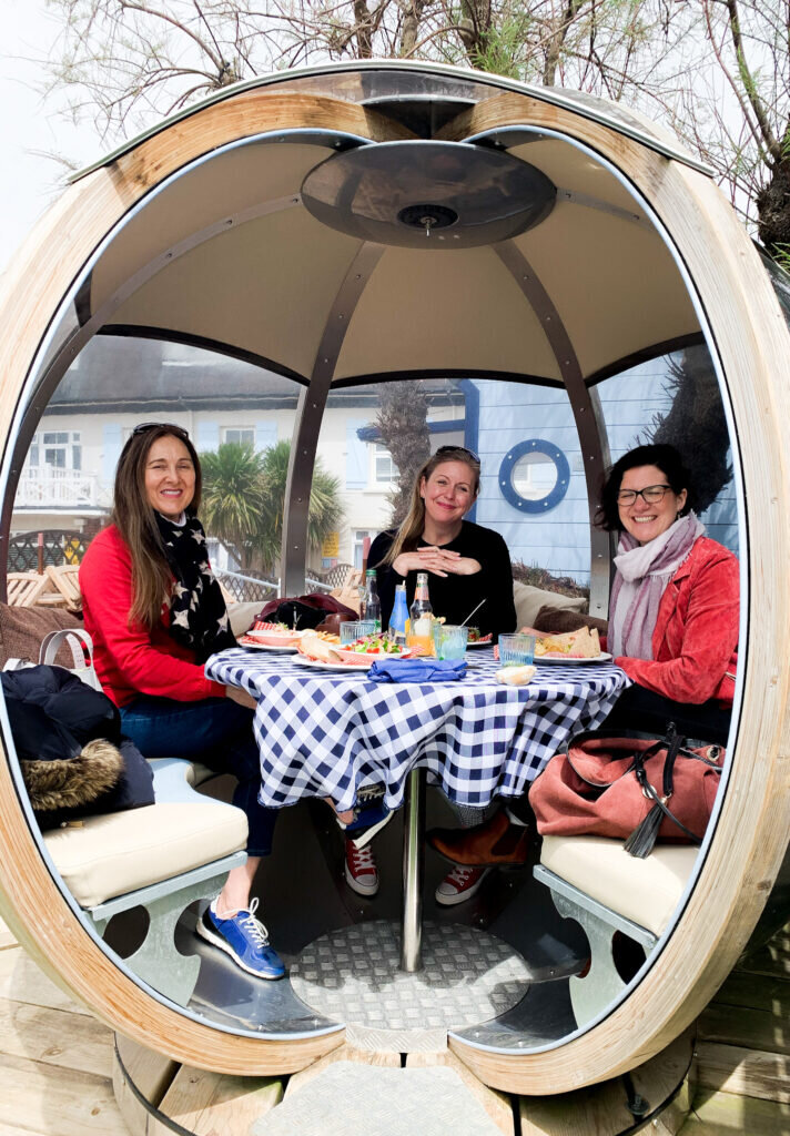 beachcroft-beach-huts: dining pod at Blakes