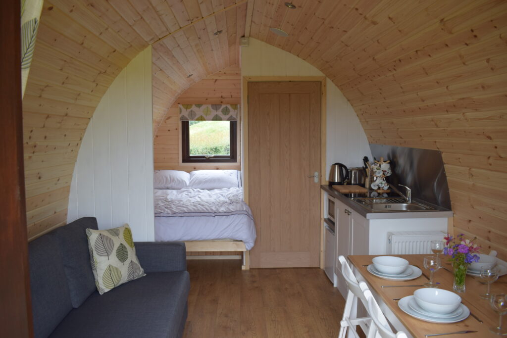 Peak district glamping - inside pod