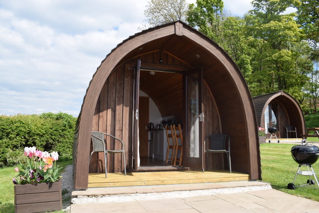 Peak district glamping - pod exterior