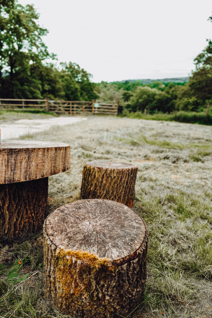 Peak district glamping - outside seating
