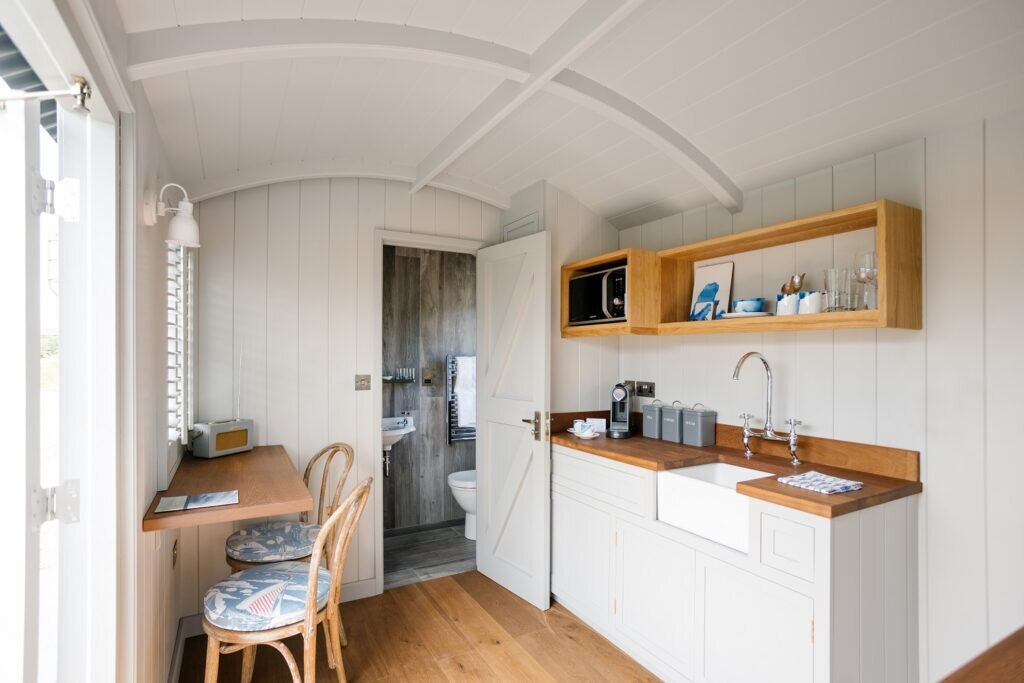 Shepherds Huts Cornwall - Rick Stein's huts in St Merryn - inside
