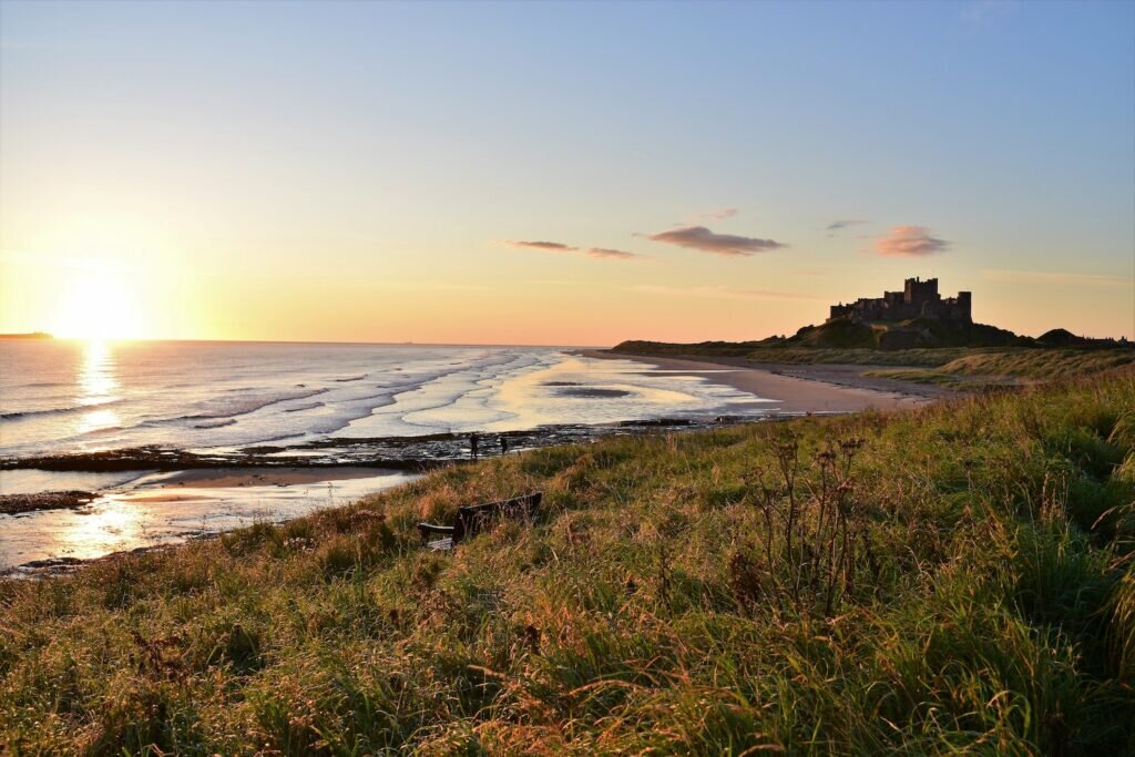 bamburgh beach and castle