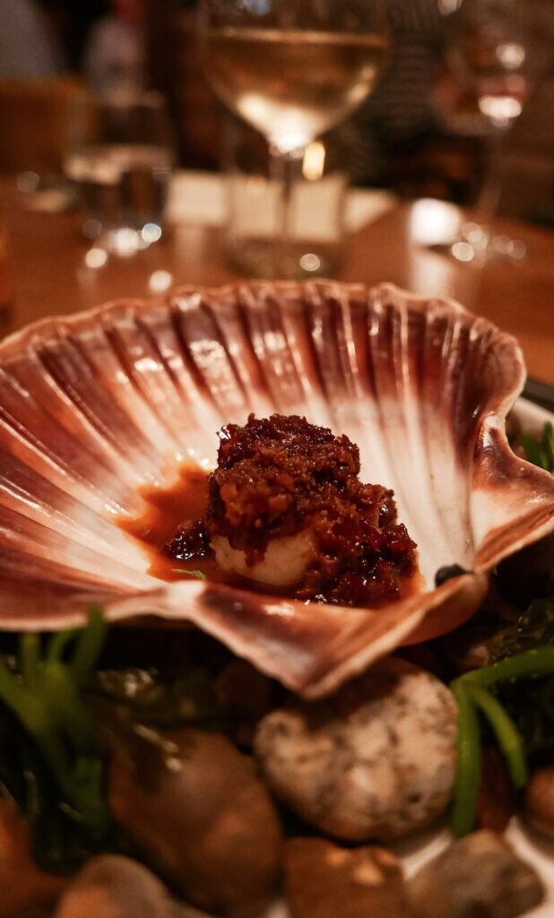 new inn st owens cross: food scallops