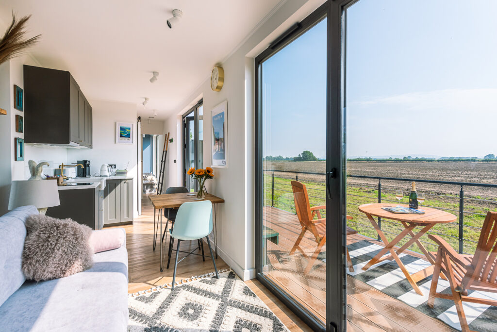 the box B&B glamping cabins in Malton - interior of cabin