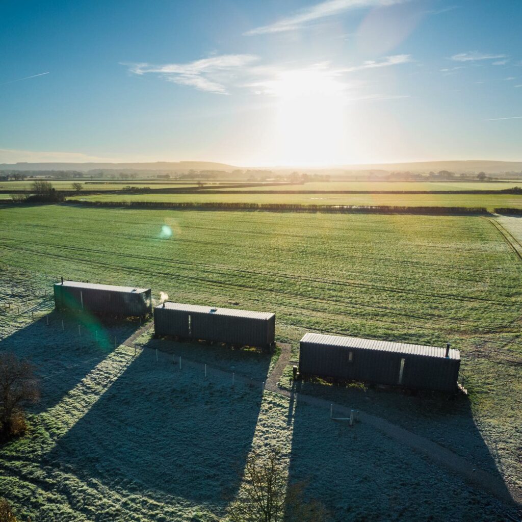 the box B&B glamping cabins in Malton - cabin overhead