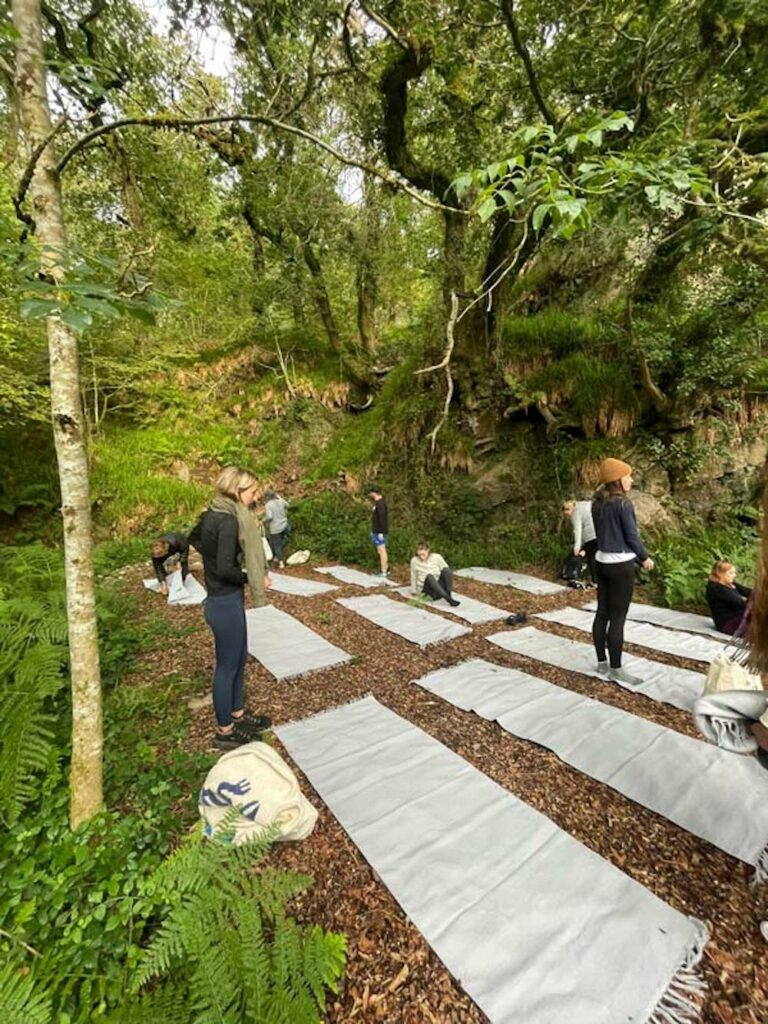 The Wild Times yoga and sup retreats - yoga in woods