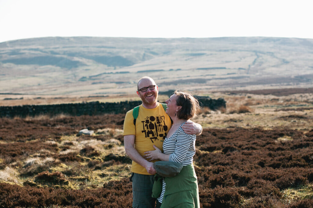 andrew and angie owners of daisy bank camp glamping in hebden bridge