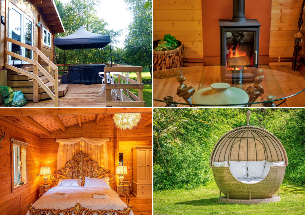 hawthorn hideaway glamping nottinghamshire - swan lodge montage