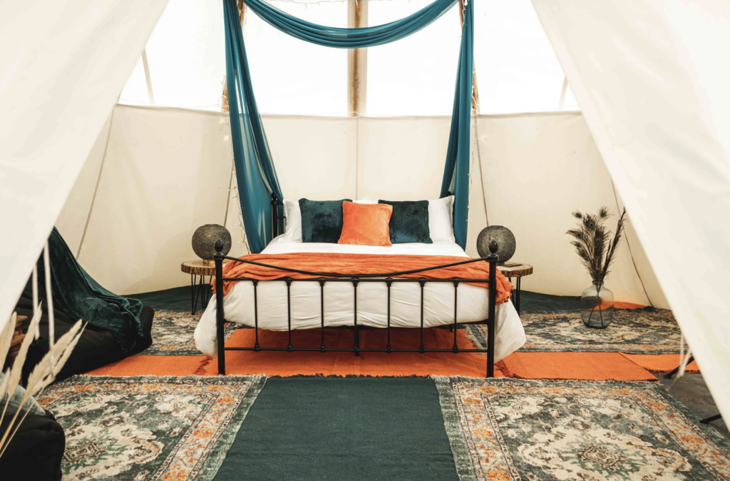 harta-retreat-luxury-glamping-woolacombe: Crazy Bear Tipi inside