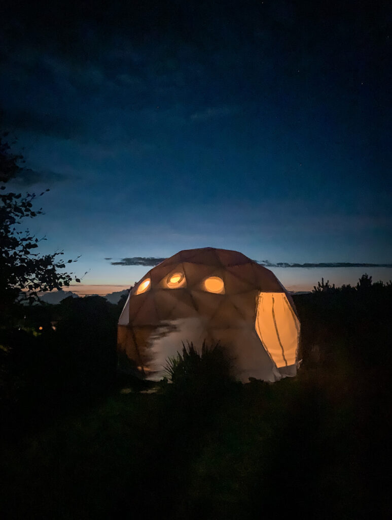 healing retreat uk - pod at loveland glamping