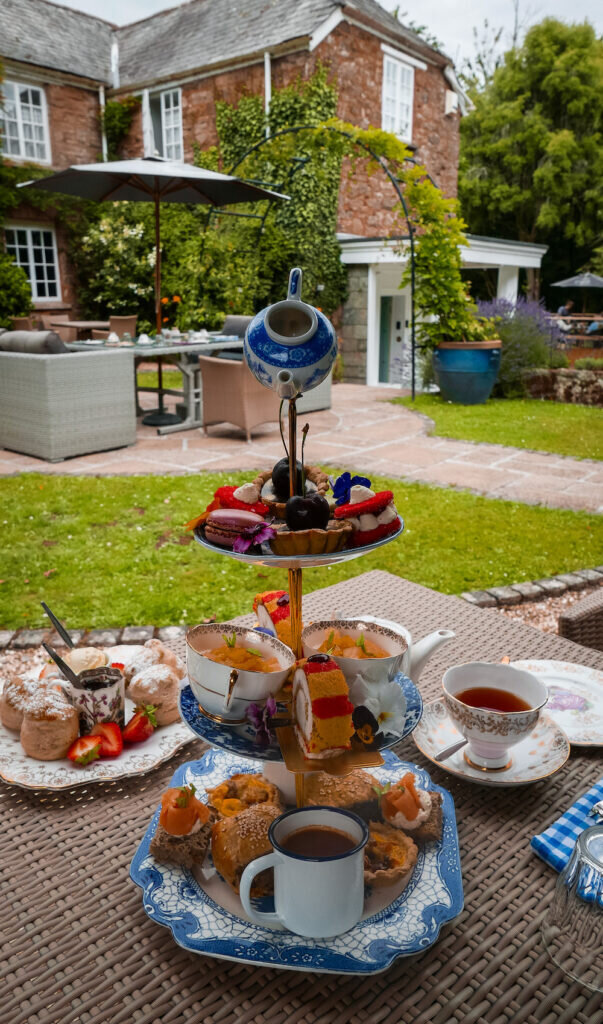 afternoon tea offering at boscundle manor in st austell