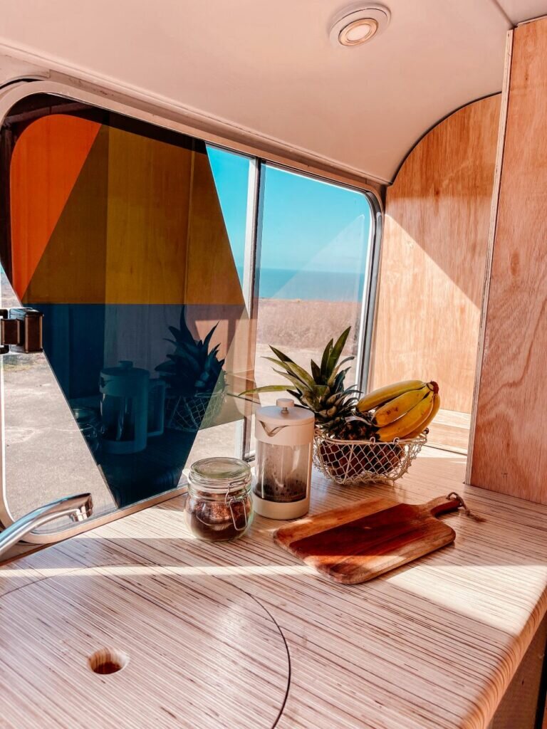 adventure holiday in cornwall: scaranger bus interior