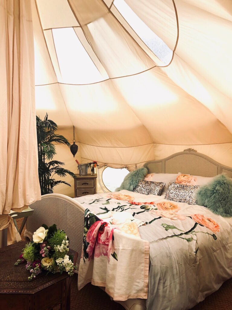 party glamping at Tan House party house in gloucestershire