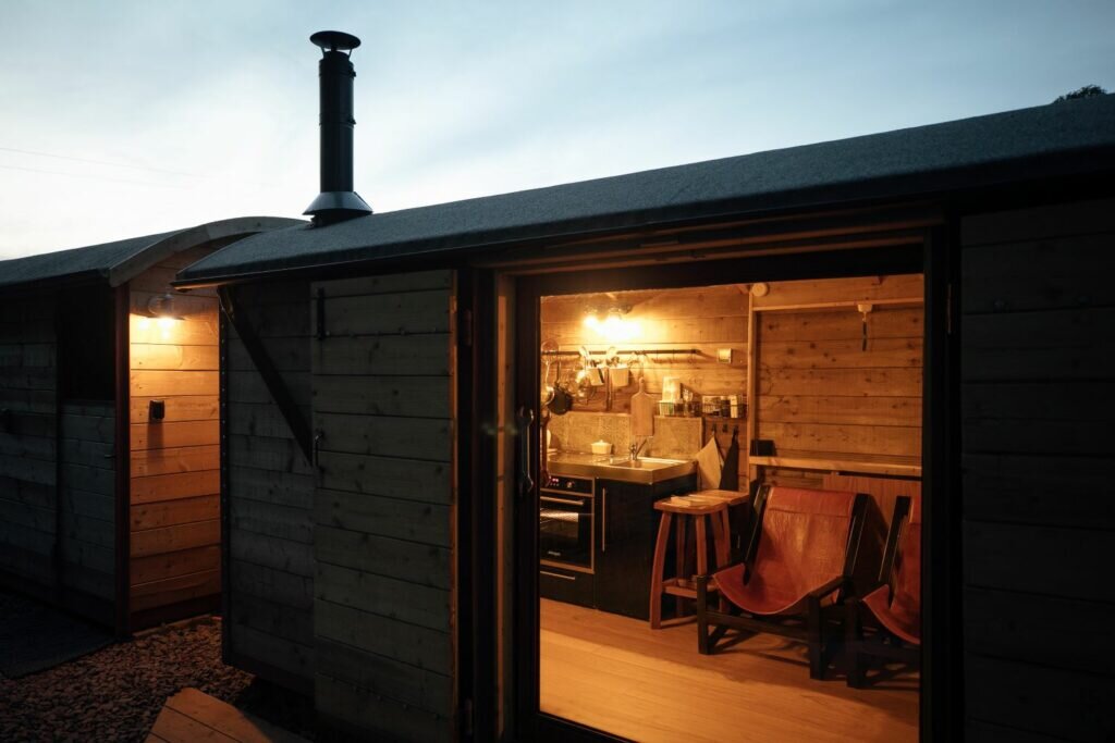 Railway carriage converted into holiday accommodation