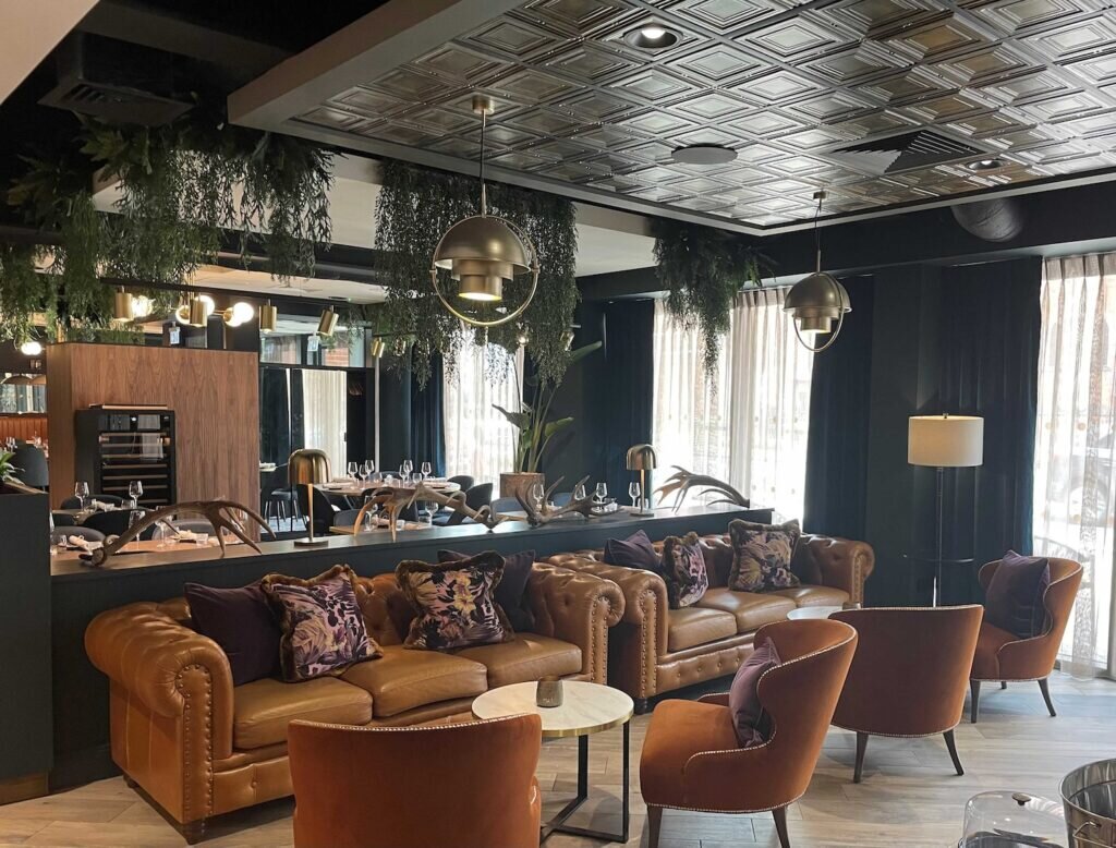 bar interior at the indigo hotel in chester