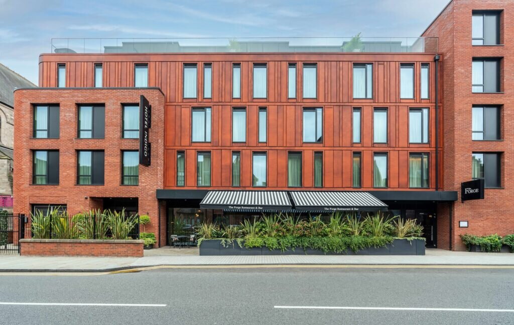 exterior of the indigo hotel in chester
